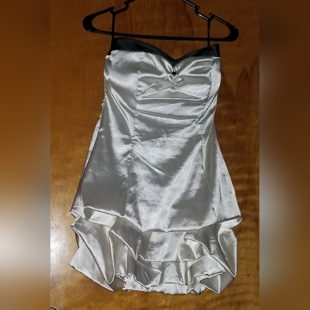 Women's Speechless Off White Strapless Mini Short Prom Dress 3